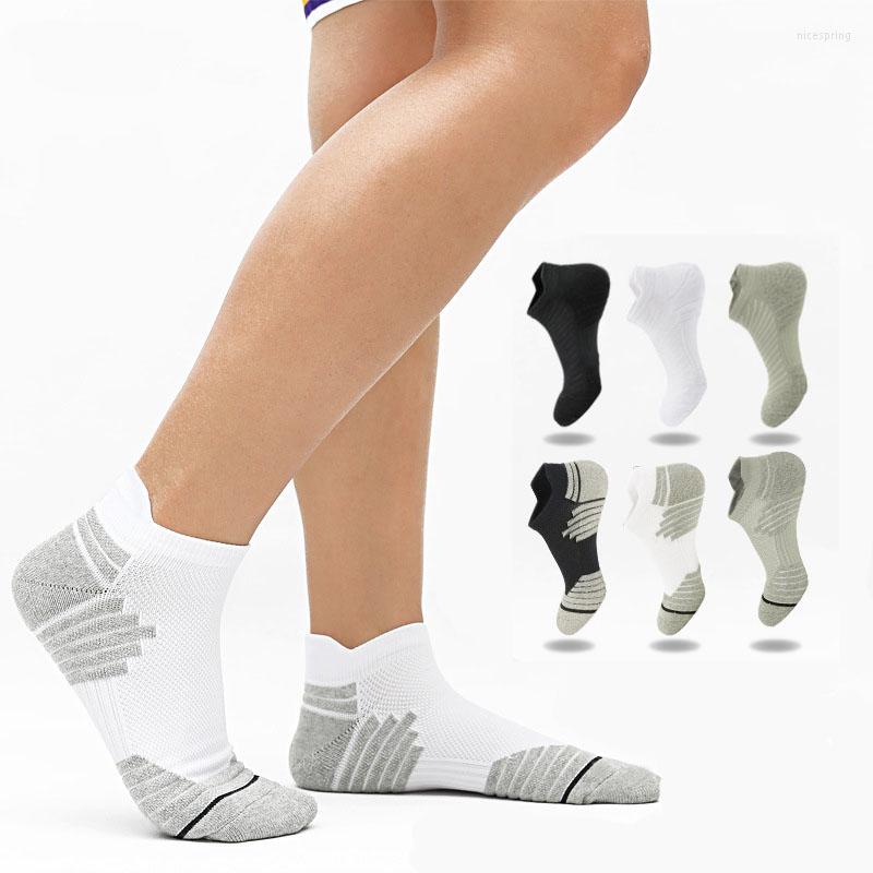 

Sports Socks 2023 Towel Bottom Short Breathable Professional Adult Outdoor Cycling Hiking Football Women Men Running, D7002-white