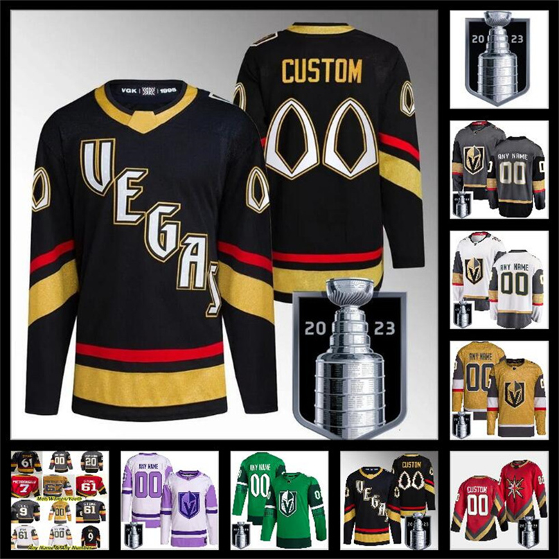 

2023 Stanley Cup Jerseys Custom Vegas Golden Knights Hockey NHLKd Jack Eichel Mark Stone William Karlsson Alex Pietrangelo Jonathan Marchessault Shea Theodore, Color