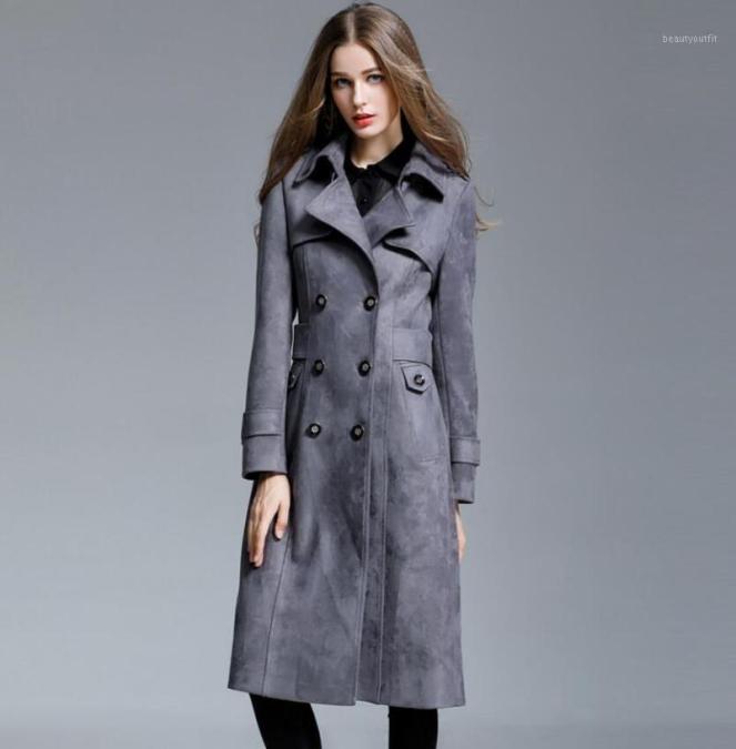 

Large Size Autumn Winter Casual Suede Long Paragraph Windbreaker Coat Men And Women Couple Clothing S5xl Men039s Trench Coat4917736, Army green
