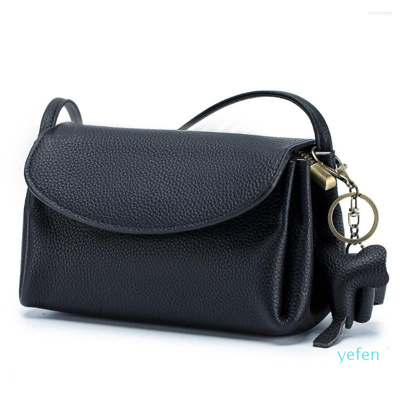 

Evening Bags Fashion Lady Messenger Bag Genuine Leather Women's Crossbody Underarm, Black
