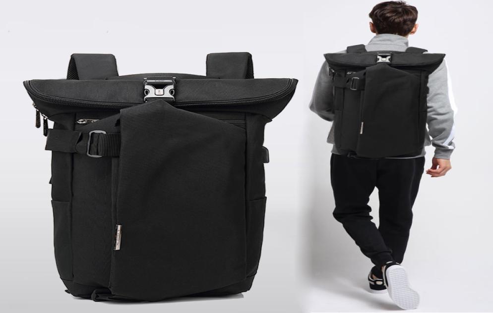 

BAIBU 2018 Men Backpacks Fashion Laptop Computer SchooL Bags New Casual Travel Waterproof USB Charging Bags Backpacks Men9094799, Black
