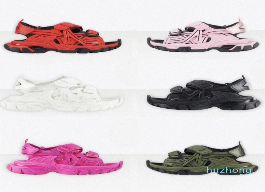 

2021 classics designer track sandals fashion casual shoes slippers slide green blue shoe Mens Womens man women Thick bottom beach 3251368, Black