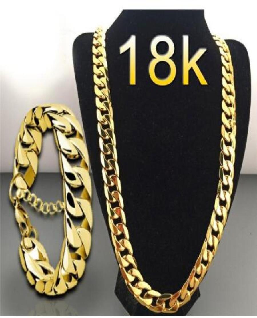 

Punk Cuban Chain Gold Necklace Men 45505560657075CM Link Curb Chain Long Necklace for Women Fashion Jewelry erkek kolye 42346767