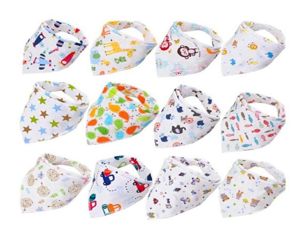 

Baby Print Saliva Towel Baby Infant Boy Girl Leisure Clothes Cotton Triangle Newborn Turban Bib Scarf Double Snap 192108595