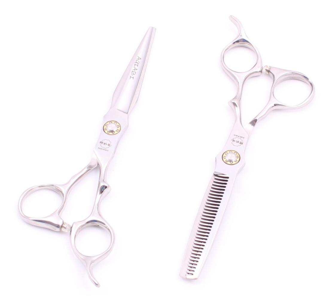 

Professional Hair Scissors 6quot Japan 440C Shiny Hair Cutting Scissors Thinning Shears Barber Hairdressing Scissors Professiona1389257
