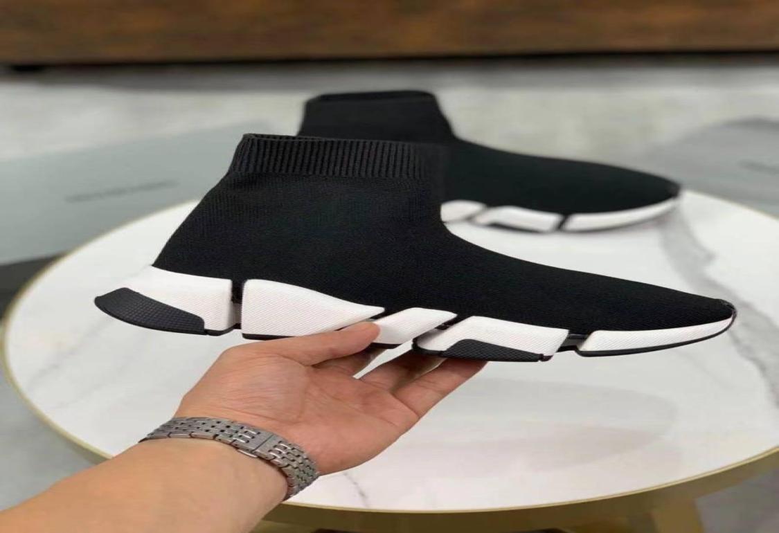 

fashion mens womens Sock shoes With Box Socks Speed 20 Paris Knit Triple S women Boots men sneakers casual shoe large size2788256, Red