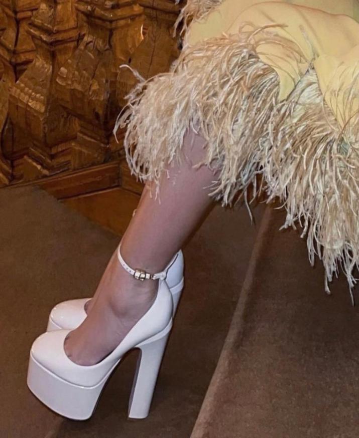 

TanGo platform pumps shoes White patent leather highheeled ankle strap chunky heels block Heel 155mm round toe dress shoe Women 7126850, Ivory