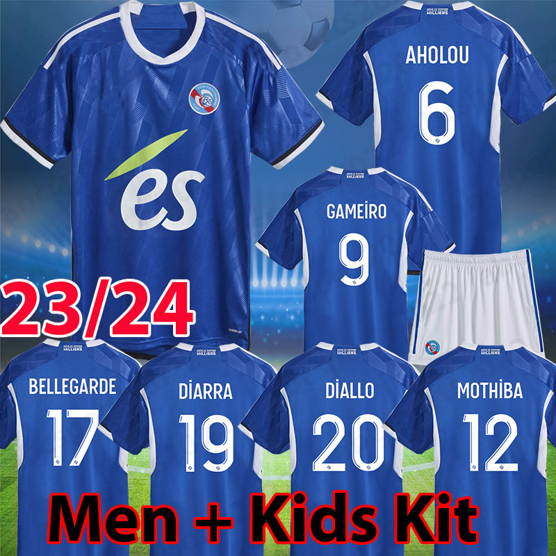 

2023 2024 RC Strasbourg Alsace soccer jerseys DIALLO BELLEGARDE Gameiro AJORQUE maillot de foot NEW Home 23 24 MOTHIBA LiENARD DIARRA DJIKU DELAINE AHOLOU shirt, 23 24 home kids