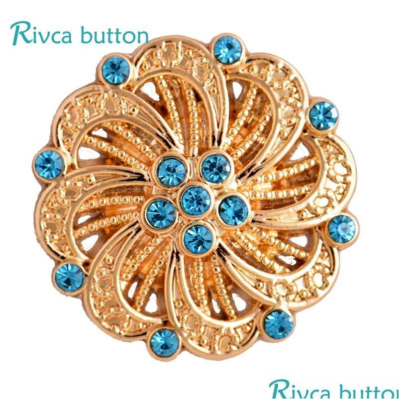 

Charm Bracelets Wholesale D03311 Rivca Gold Snap Button 8 Color Est Rhinestone 18Mm Ancient Sier Plating Leather For Women Drop Deli Dh9Ma