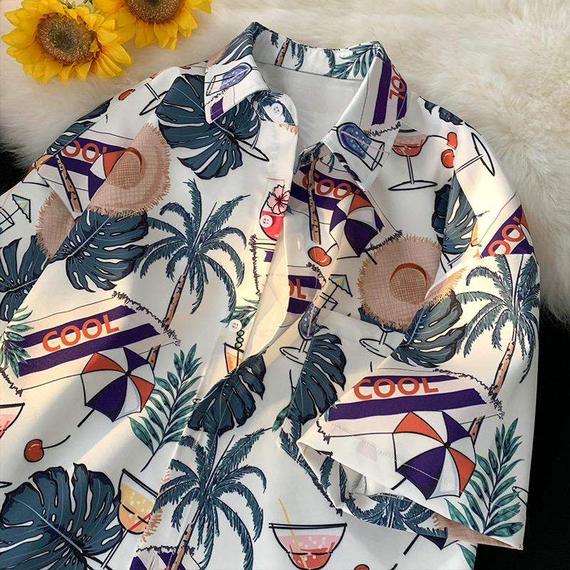 

Men's Casual Shirts 2023 Men's Summer Tropical Floral Short Sleeve Button Down Hawaiian Holiday Vacation Beach Blouse Clothing Y80, Zanglanse