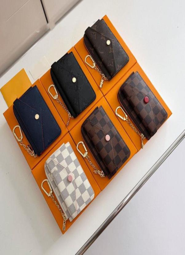 

wallet Purse Wallets Women Designer bag Wallets Purses cardholder ladies short clip Fashion allmatch classic printing card holder5812571, Red