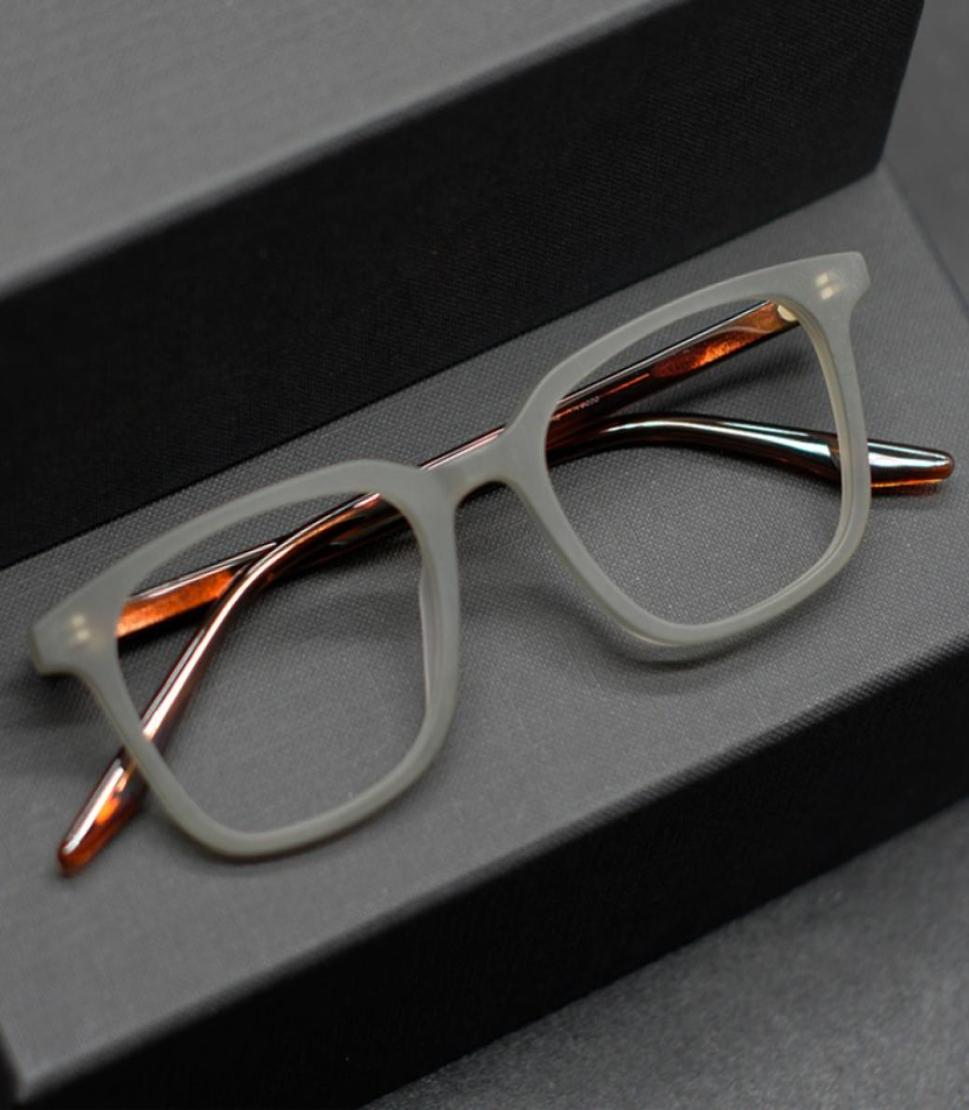 

Vintage Square Acetate Glasses Frame Men Optical Myopia Prescription Eyeglasses Anti Blue Light Spectacle Retro Full Rim Hyperopia6741673