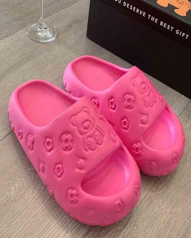 

sandals EVA Bear Print Slippers for Women Cute Sweet Soft Thick Bottom Nonslip Bathroom Slides Home Mute Flip Flops Girls Beach S5793565, White