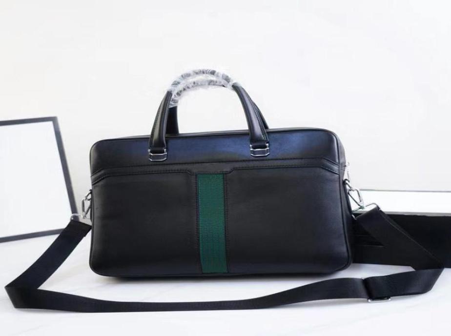 

Designers luxurys briefcase solid color letter Material Leather design laptop bag boys computer bag business temperament Handbags 1888816, Black