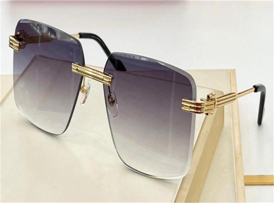 

New fashion design sunglasses 8200762 square frame rimless exquisite cut lens simple and popular style versatile outdoor uv400 pro7600497