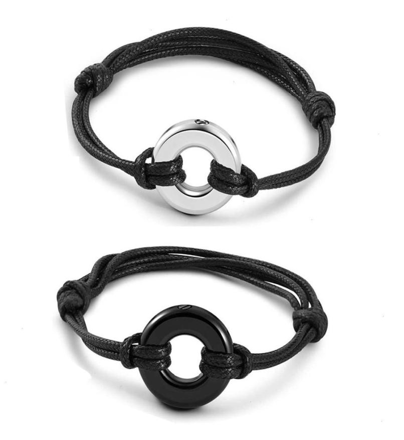 

Cremation Urns Bracelet Strands For Ashes Memorial Bracelets Circle Of Life Eternity Jewelry Men Women Adjustable Length 17cm25cm5704692