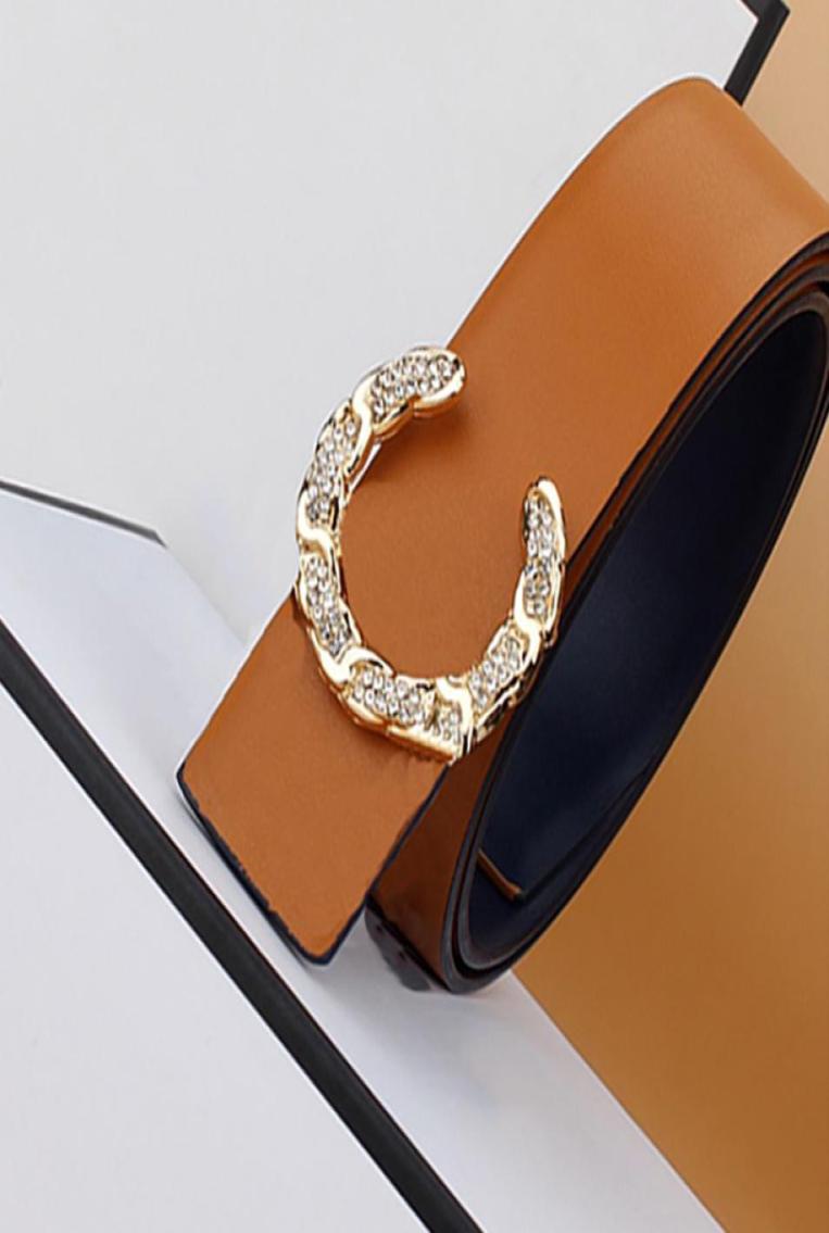 

Luxury Designer Belt For Women Pu Leather Fashion Little Gems Belts Letter C Big Buckle Mens Ceintures Cintura High Quality Red 225602967, Black