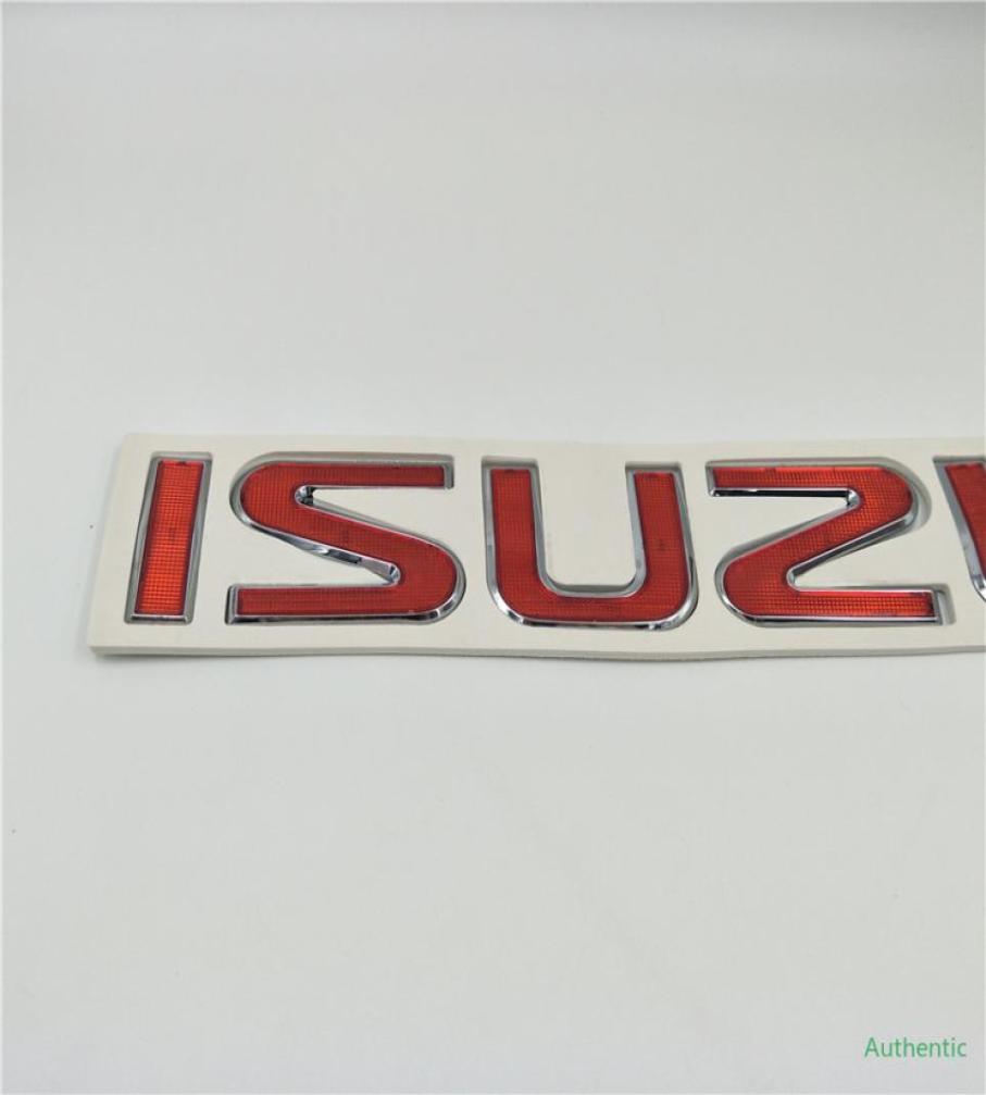 

For Isuzu 3D Trucks Parts Car Logo Rear Letters Badge emblem sticker3549331, Red