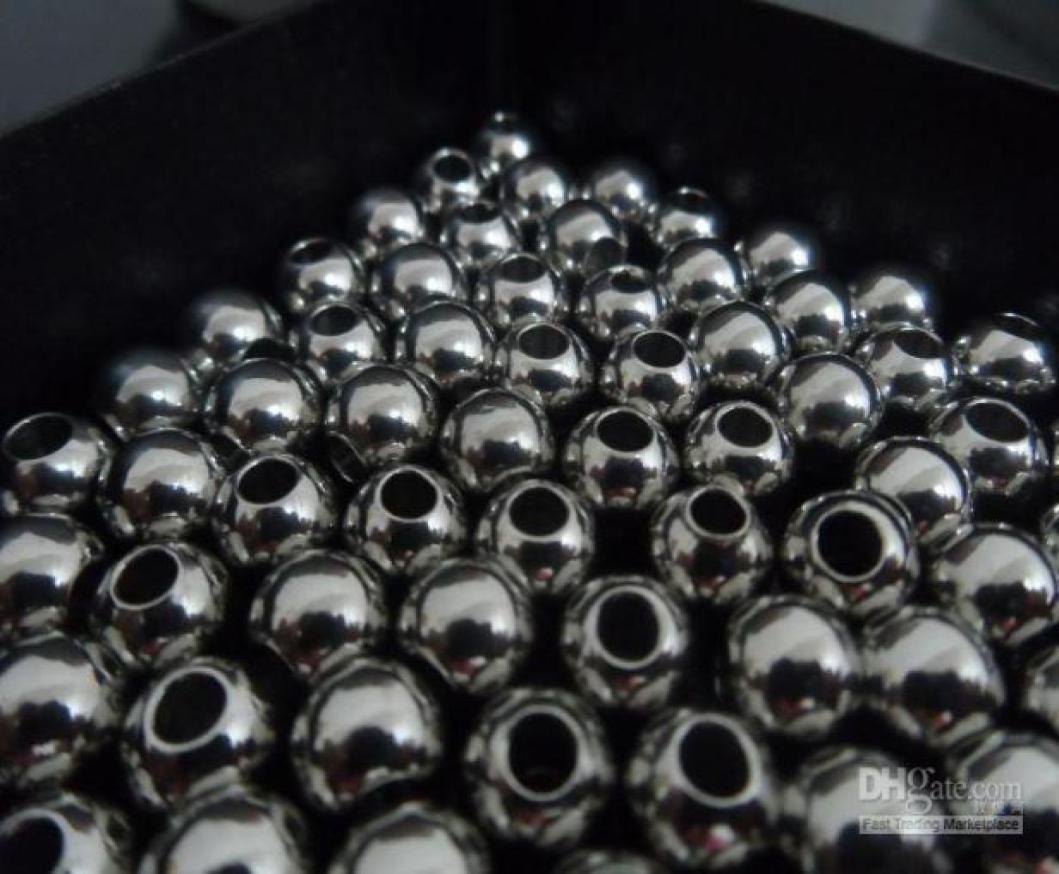 

4mm6mm8mm shiny stainless steel beads Jewelry finding DIY 100PCS SHIP4276056