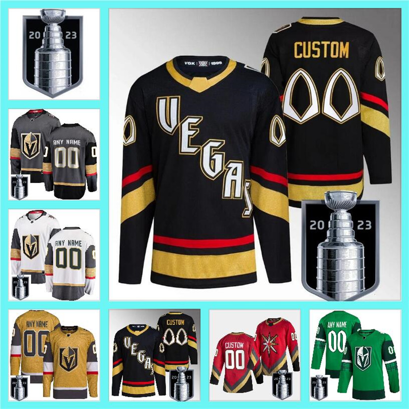 

2023 Stanley Cup Jerseys Custom Vegas Golden Knights Hockey NHLNr Jack Eichel Mark Stone William Karlsson Alex Pietrangelo Jonathan Marchessault Shea Theodore, Color