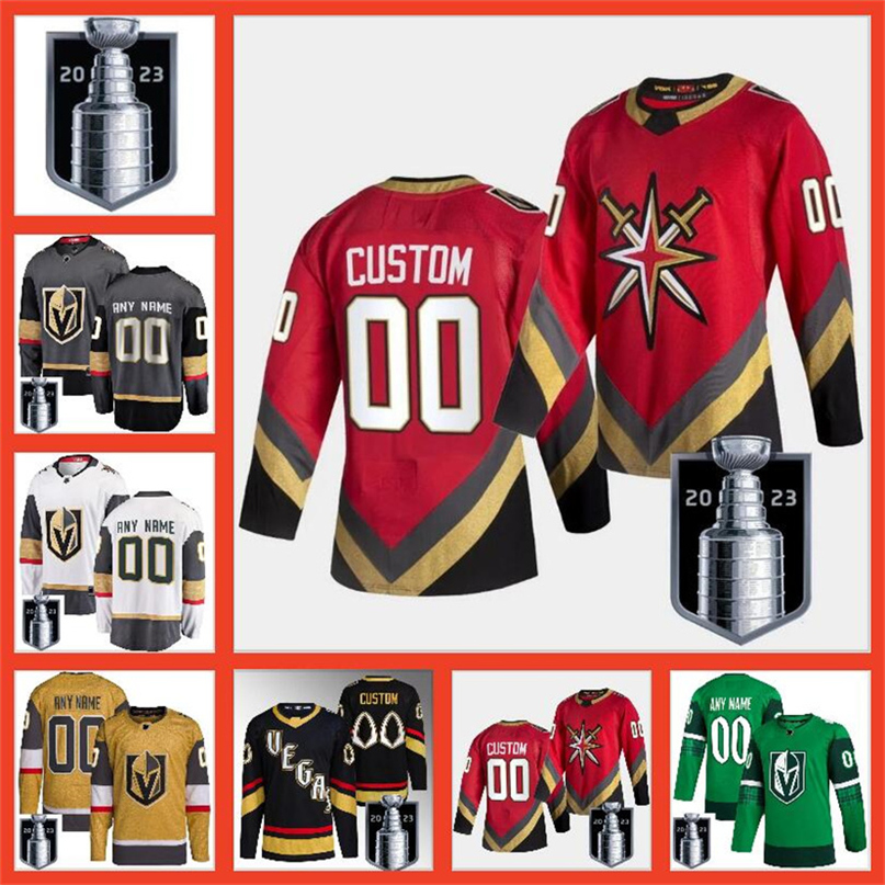 

2023 Stanley Cup Jerseys Custom Vegas Golden Knights Hockey NHLHt Jack Eichel Mark Stone William Karlsson Alex Pietrangelo Jonathan Marchessault Shea Theodore, Color