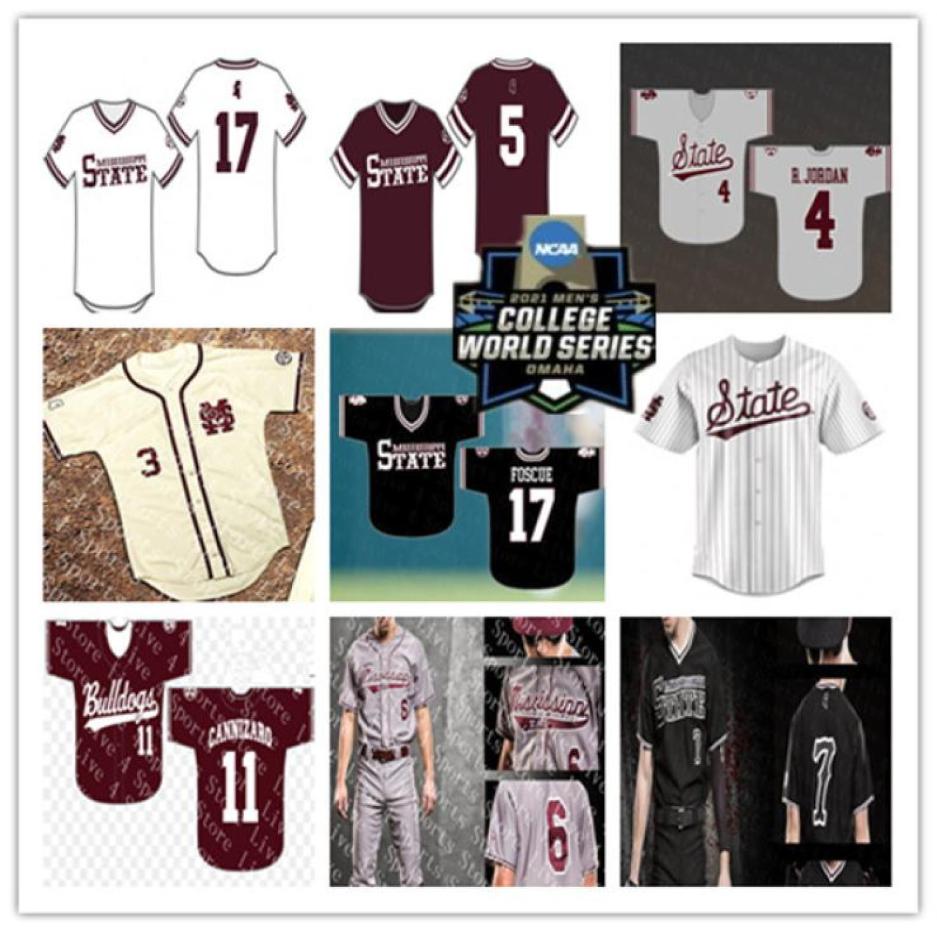 

2021 Mississippi State Bulldog Baseball WS World Series Jersey 5 Tanner Allen 4 Rowdey 15 Jake Mangum 19 Logan Tanner 3 Scotty Dub6341065, Purple