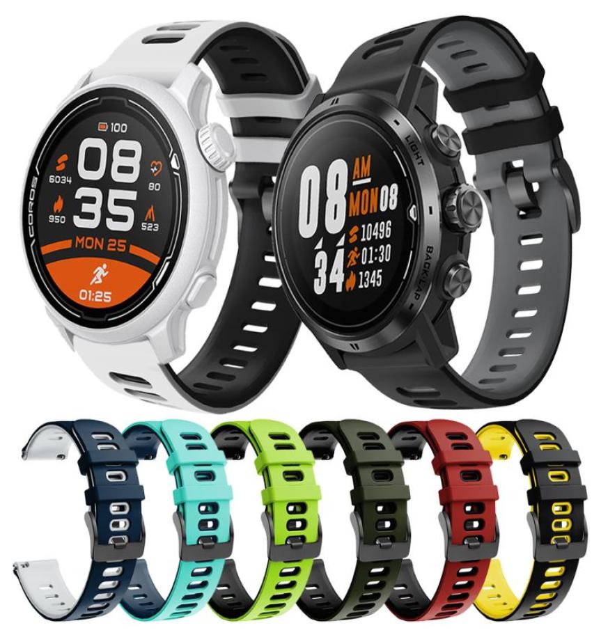 

Watch Bands EasyFit Sport Silicone Band For COROS PACE 2 PACE2 Strap Replace Watchband APEX Pro 46mm 42mm Wristband Bracelet9334762