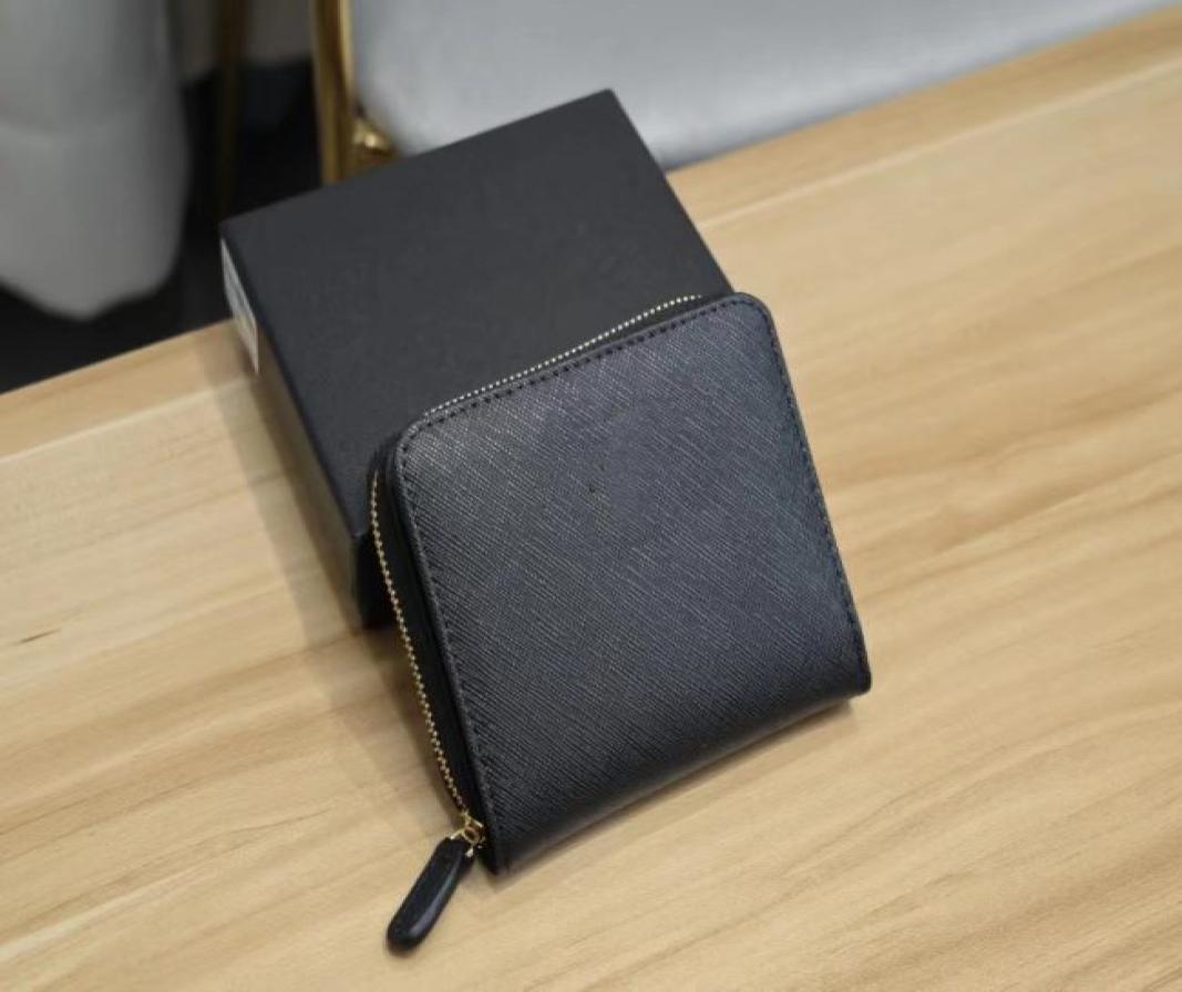 

Desiger Short Wallets Wome Wallet Men Purse Zipper with Coin Pocket leather card holder Cowhide Genuine Leather Black Pink Colors 2683909
