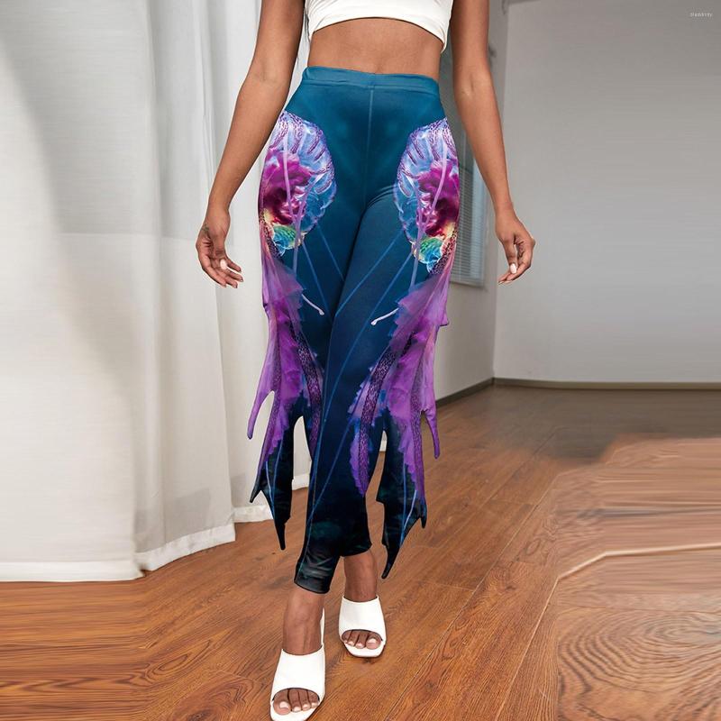 

Women' Leggings Fish Scale Print Gym Women Push Up Slim Pants Scrunch Sports Fitness High Waist Workout Leggins Pencil Pant Mujer 4