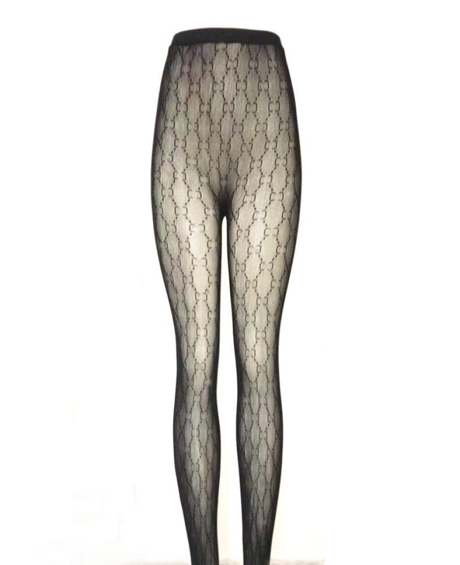 

Classic black mesh stockings fishnet eye pantyhose sexy double g family letter hollow bottoms2533395
