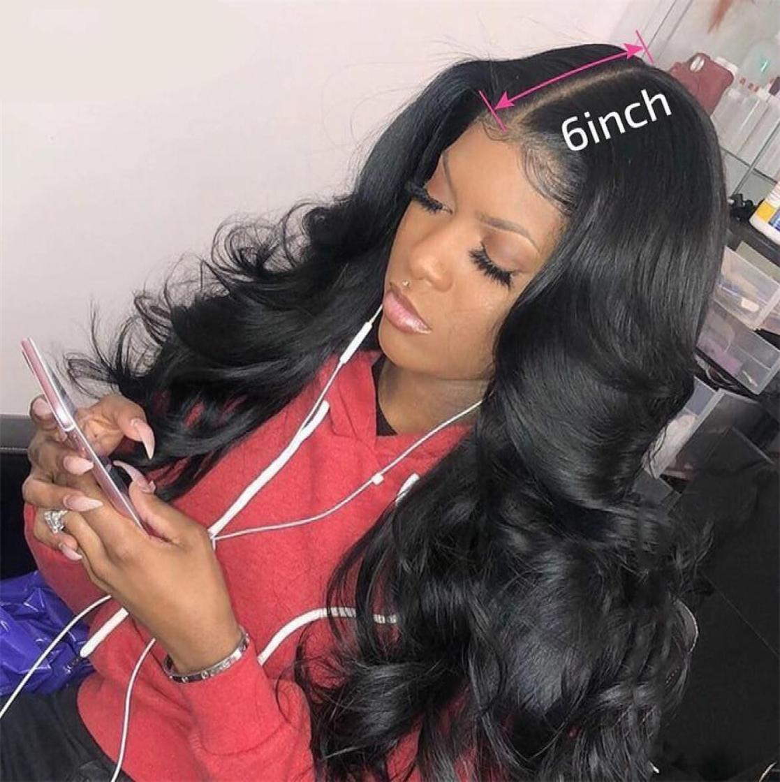 

2021 Aircabin Body Wave Lace Frontal Closure Wigs Brazilian Remy Human Hair Glueless Deep Part 26 Inch Long Wigs For Black Women1176834, Natural color
