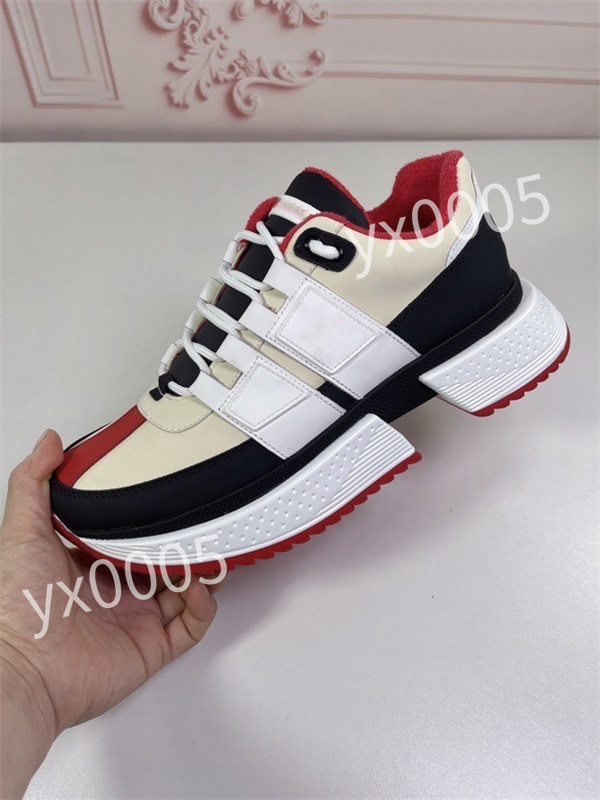 

Top Hot Designer flat sneaker trainer casual shoes leather white letter overlays fashion platform mens womens low sneakers, 03