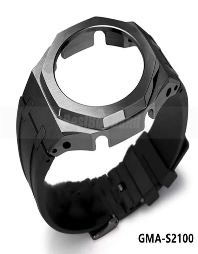 

Watch Bands For GMAS2100 Mini Mod Kit Metal Bezel Fluorine Rubber Strap GMA S2100 Case Band Modification Accessorie2176430