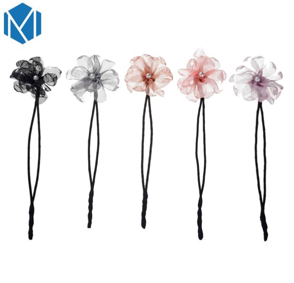 

Flower Donuts Headband Magic Hair Bun Maker DIY Hairstyle Tool Pearl French Bud Dish Hair Accessories Sweet Hairband Woman4128681