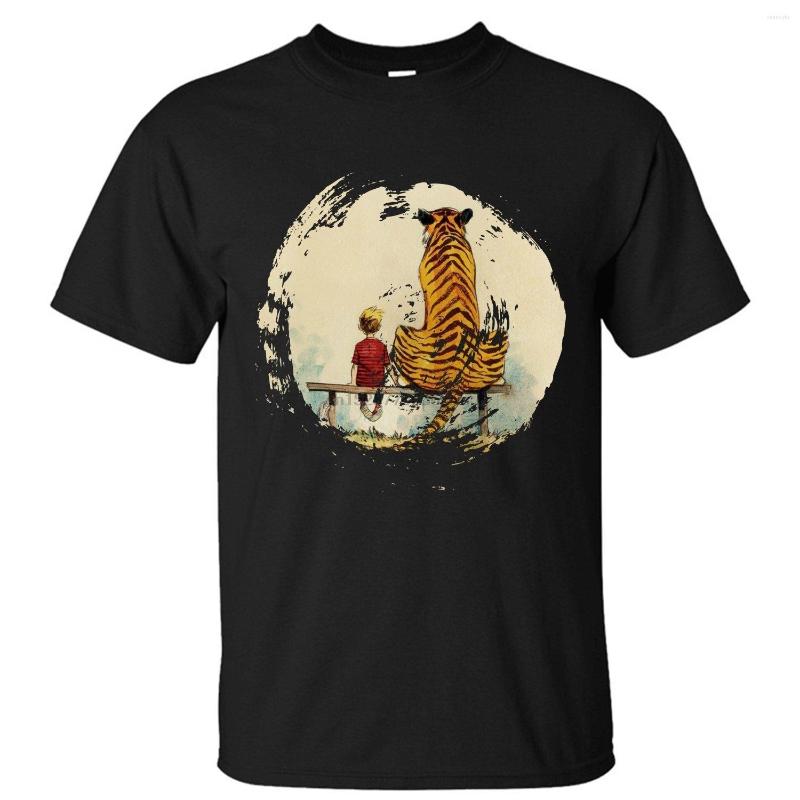 

Men' T Shirts XBILLY And Hobbes Tiger Anime Short-sleeve Shirts(2, Women-white