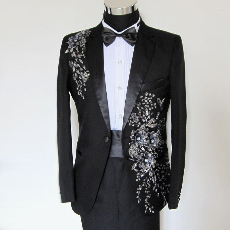 

Men' Suits Master Formal Dress Costume Fashion Men Black Red White Palette Slim Suit Male Singer DJ Clothing Set Blazer Pants, Red jacket pant