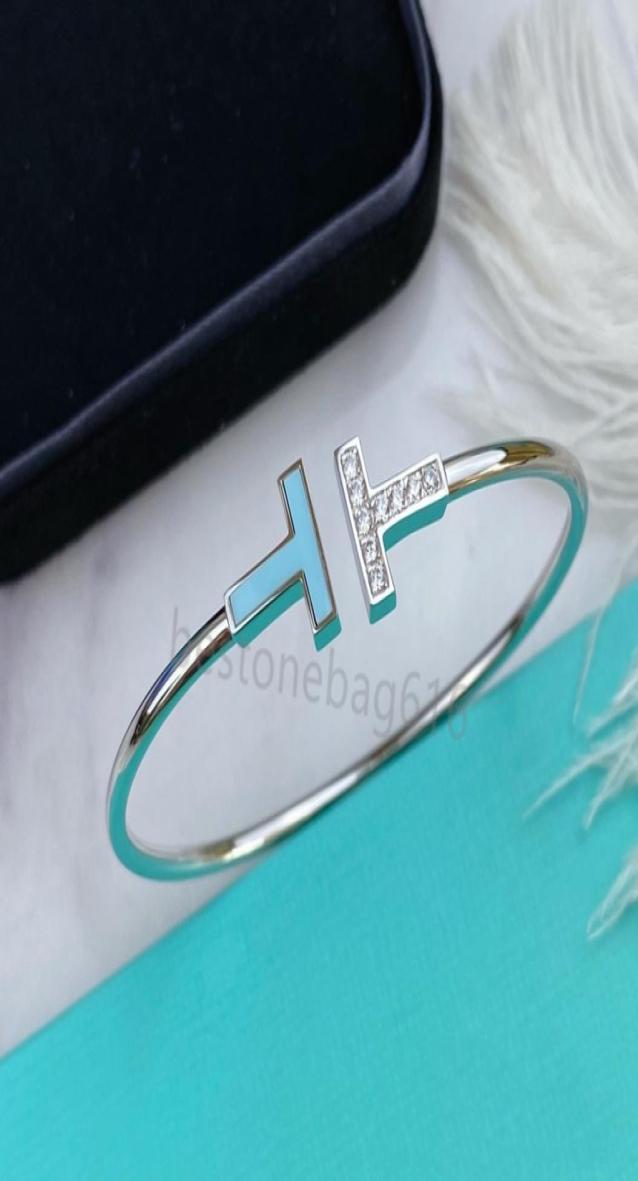 

Bangle Gold Plated Adjustable CZ Crystal Pulsera Double T Shaped Metal Cuff BraceletsBangle Open Cross Charm Bracelet For Women O9627701