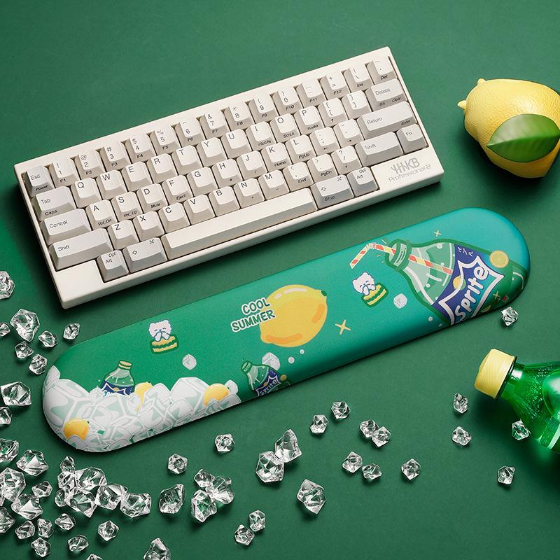 

Rests Keyboard Wrist Rest Pad Mousepad Green Color Cool 36cm 44cm Support Memory Foam Cartoon Silicone AntiSlip Office Game PC Laptop