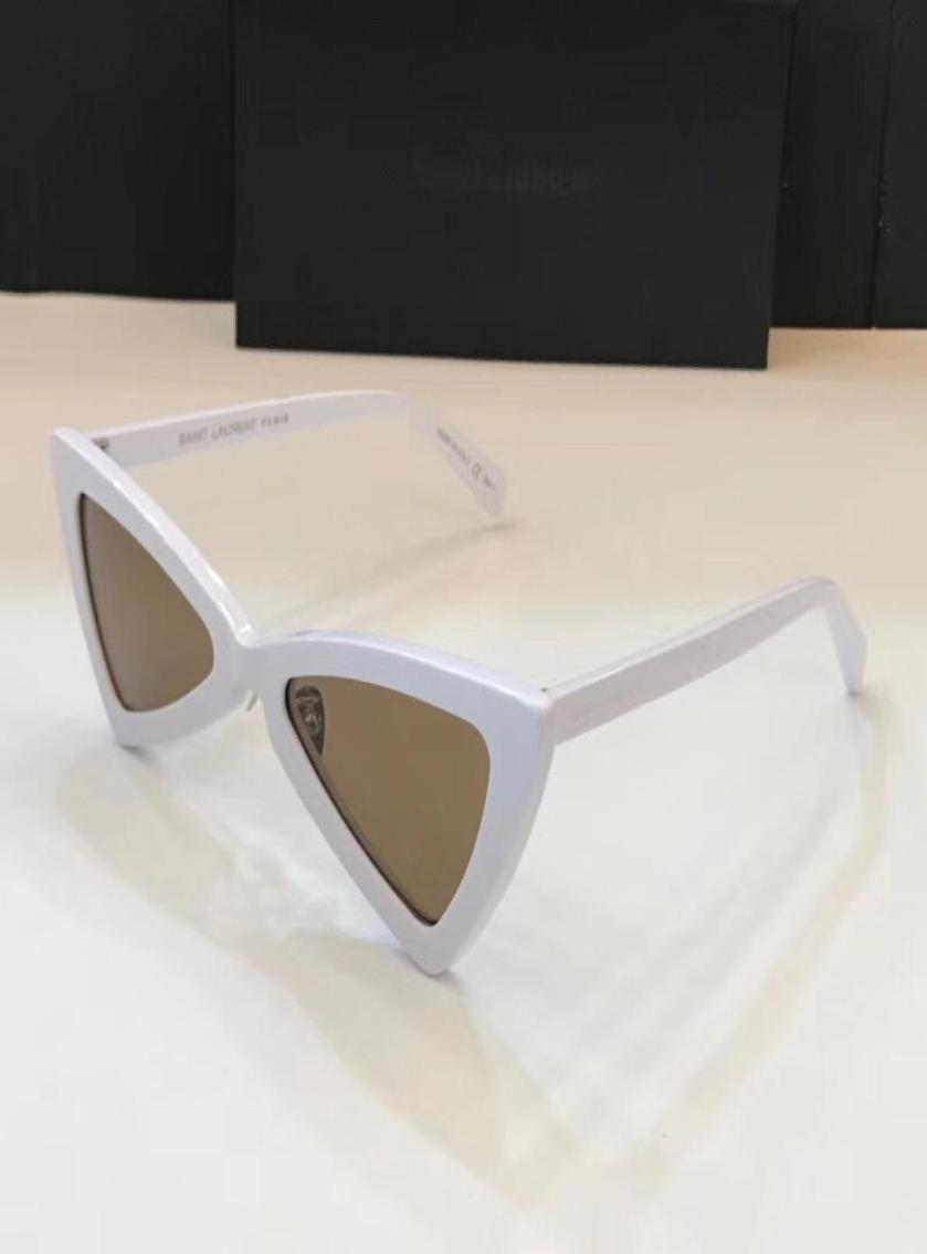 

New Luxury 207 Sunglasses Fashion Women Triangle Full Frame SL 207 Model UV400 Lens Summer Style black White Red Color Come With P6555490