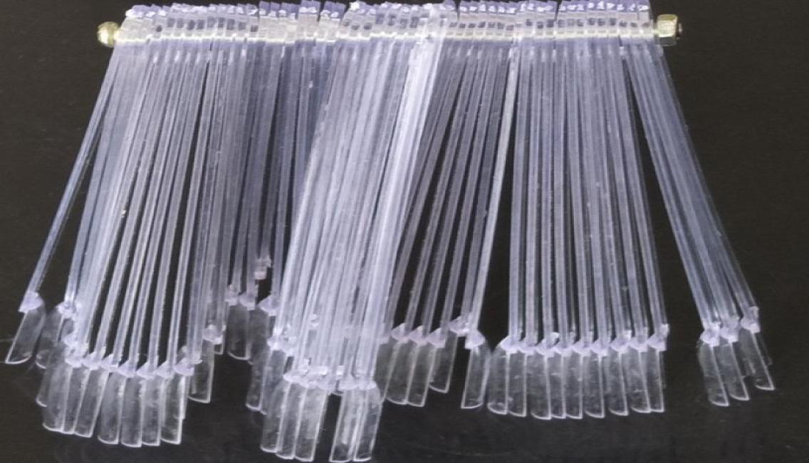 

50PCS Transparent Clear False Nail Art Tips Stick Display Practice Fan Board Fake Nail Tools Set9250190