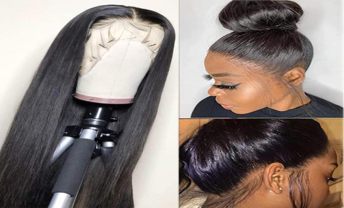 

Silky Straight 360 Full Lace Front Human Hair Wigs Pre Plucked With Baby Hair3292238, Natural color