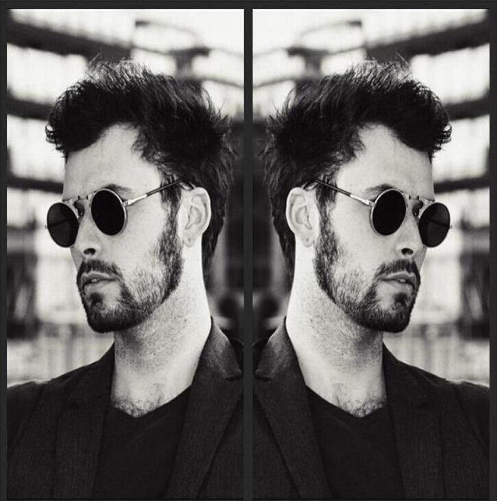 

VINTAGE STEAMPUNK Sunglasses round Designer steam punk Metal OCULOS de sol women COATING SUNGLASSES Men Retro CIRCLE SUN GLASSES2756764