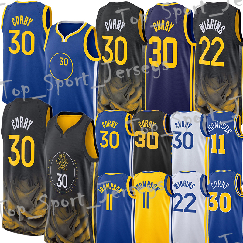 

Stephen Curry Klay Thompson Basketball Jerseys Draymond Green Andrew Wiggins Poole Jonathan Kuminga 2023 City Shirt Edition Blue Black 30 11 23 3 22 jersey