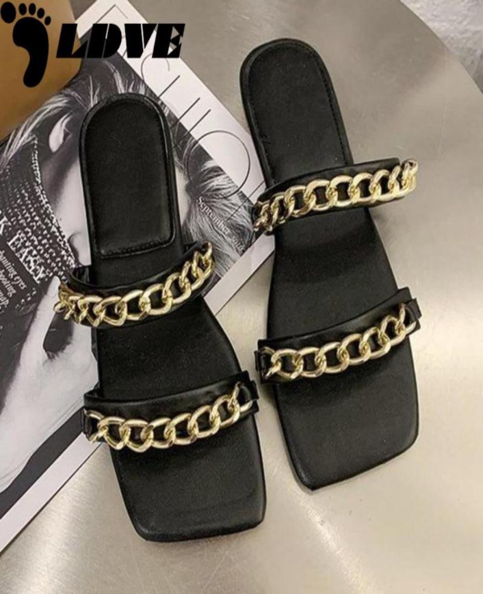 

Slippers 2021 Fashion Jelly Shoes High Quality Chain Women Flat Designer Summer Ladies Casual Beach Slides Sandals1855741, Grey