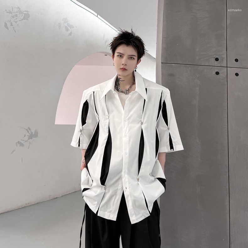 

Men's Casual Shirts P03352 Fashion Men's 2023 Runway Luxury European Design Party Style Clothing, Black