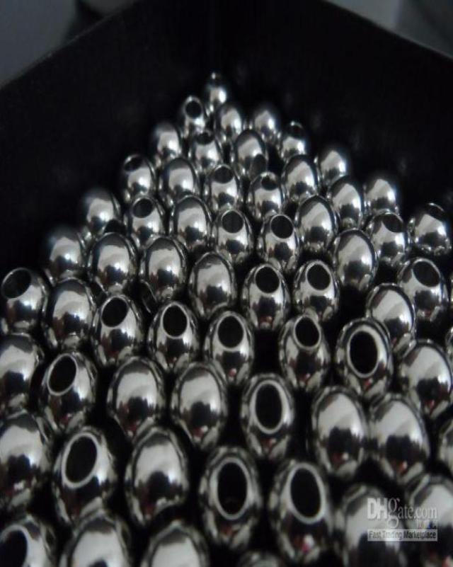 

4mm6mm8mm shiny stainless steel beads Jewelry finding DIY 100PCS SHIP1798391