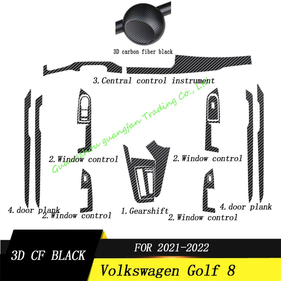 

For VW Golf 8 MK8 2020-2023 Car Interior Center Panel Dark Flash Stars Point Diamond Shine Color Change Stickers Decals, Style b