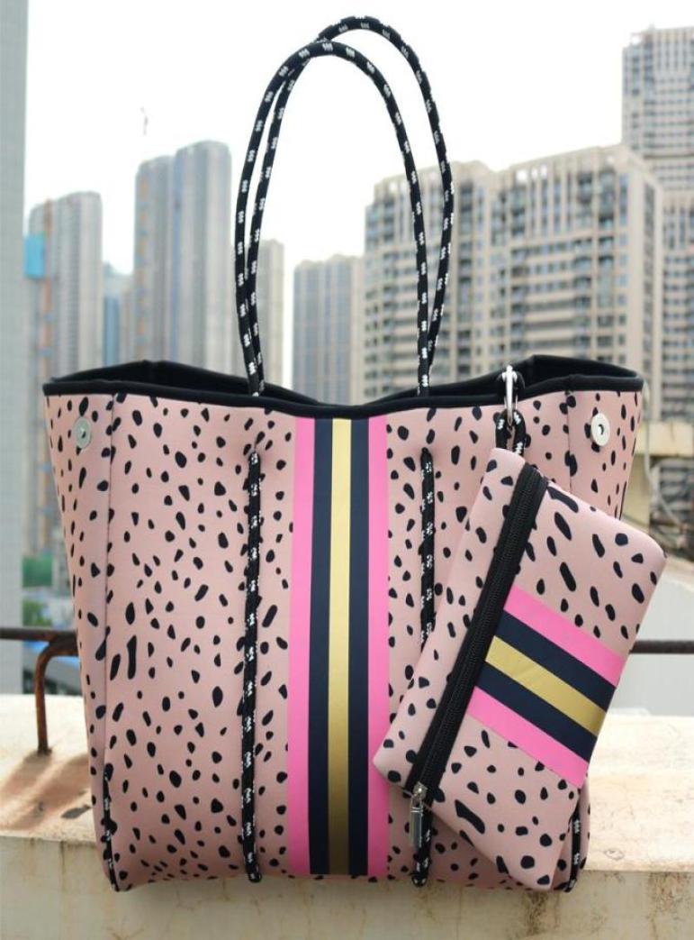 

Evening Bags SUNNY BEACH Fashion Summer Large Allmatch American Women Luxury Shoulder Bag Neoprene Bolsas Female Diving Daily Dia5774518, White