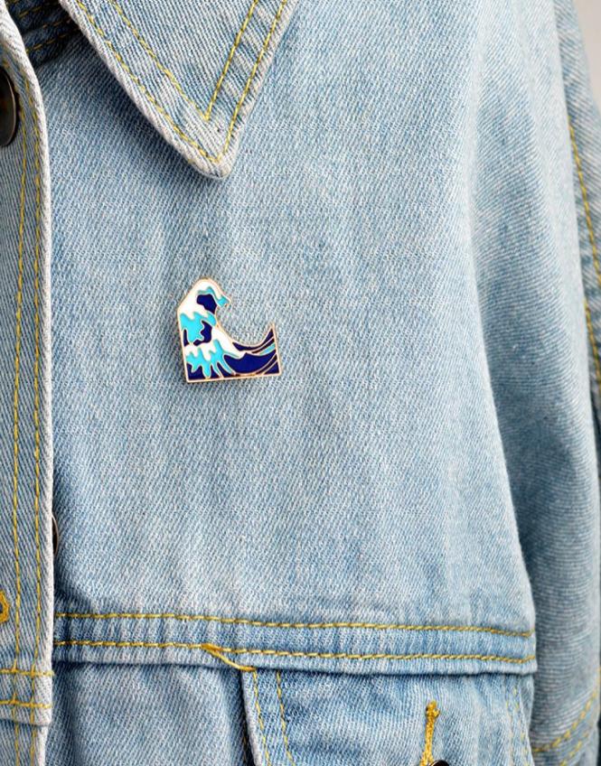 

Geometric Oil Drop Sea Wave Pins Cartoon Alloy Enamel Collar Badge For Women Man Clothes Cowboy Backpack Brooches Fashion Accessor4759488