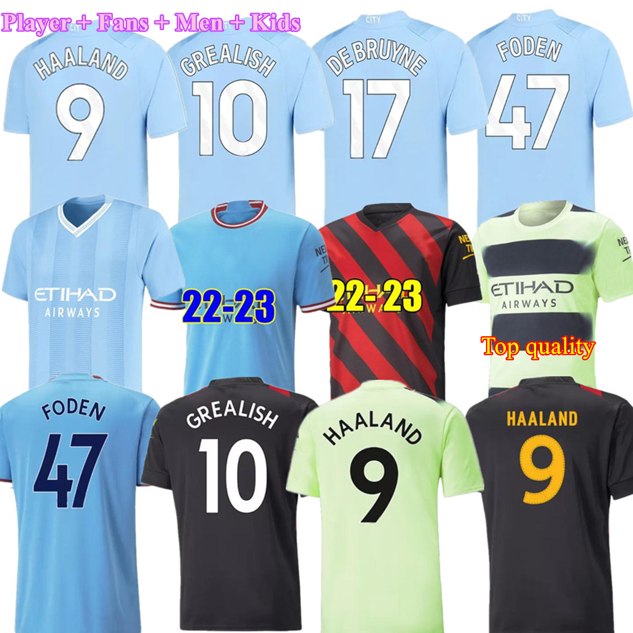 

2023 2024 NEW MANCHESTERS soccer jersey DE BRUYNE MANS CITIES MAHREZ 22/23/24 football shirt uniforms men kids kit sets ALVAREZ FANS player Special HAALAND GREALISH, 23 24 hoem